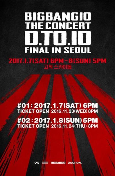 BIGBANG10周年コンサートFINAL IN SEOUL